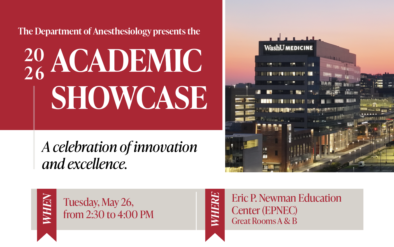 2026 Academic Showcase | Anesthesiology | WashU Medicine