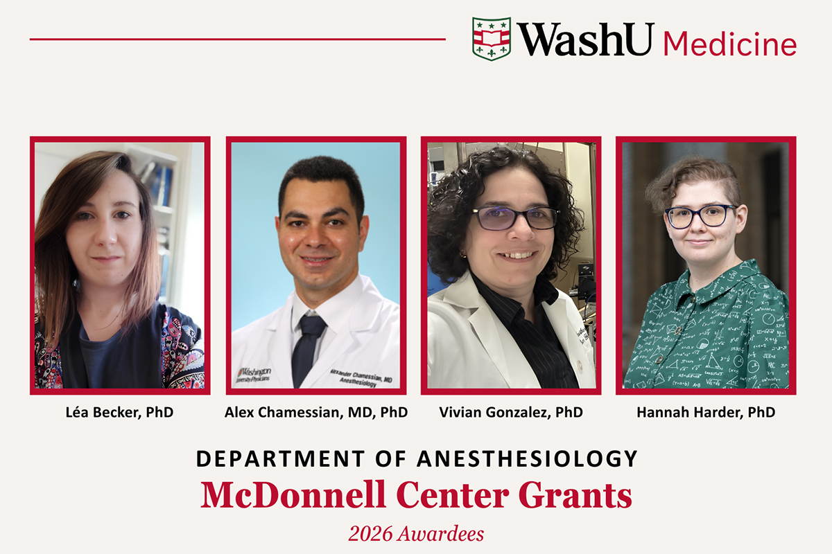 Four WashU Medicine Anesthesiology Researchers Awarded McDonnell Center Grants