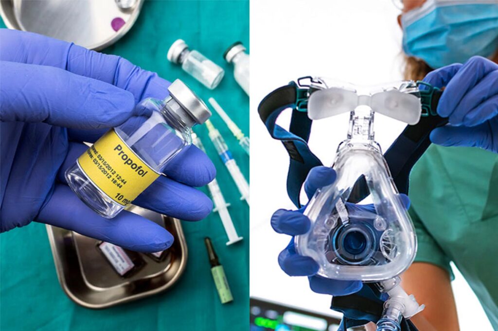 propofol vs. inhaled anesthetic drugs