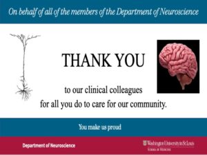 Thank you graphic from Department of Neuroscience