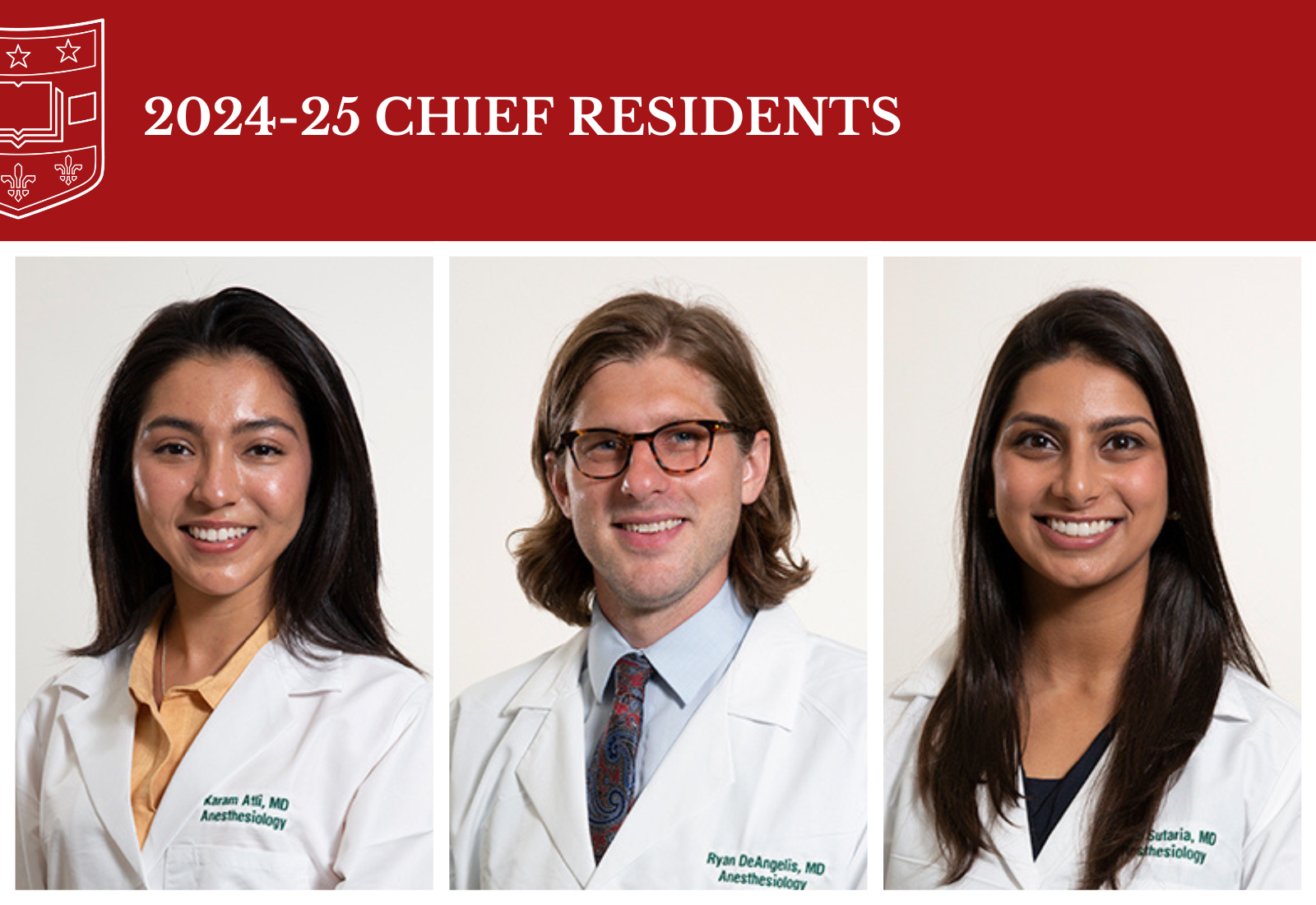 Announcing our 2024-2025 Chief Residents | Anesthesiology | Washington ...